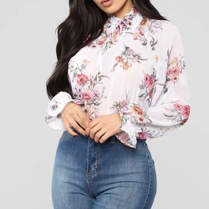Fashion Nova Euphoric Floral Blouse
